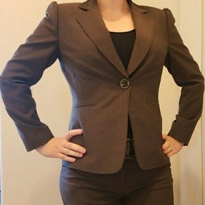 SALE Brown wool blend Tahari Suit