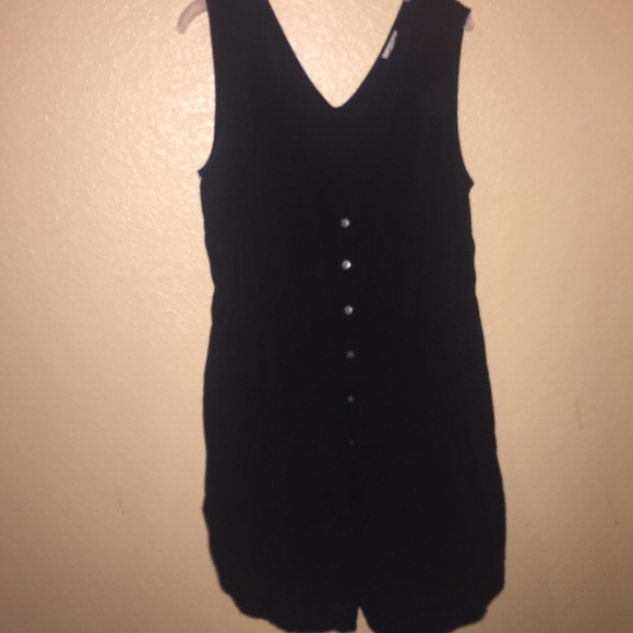 Black button down flowy romper