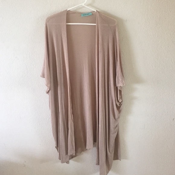 Tan kimono style overlay piece