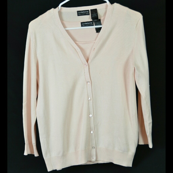 Liz Claiborne pink sweater set small - Picture 2 of 4