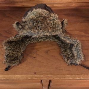 Acrylic and fake fur hat