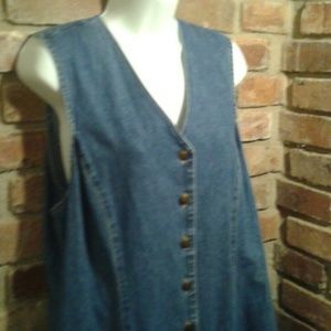 Alfred Dunner Blue Jean Dress Long Size 20