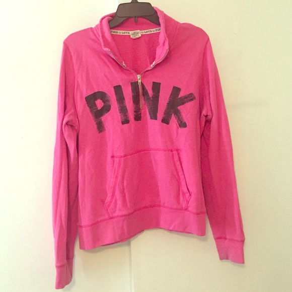 PINK half zip sweatshirt