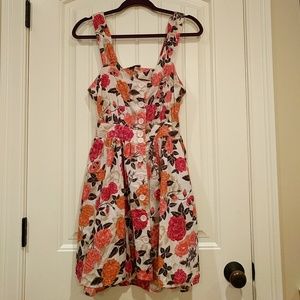 Forever 21 Floral Open Back Dress