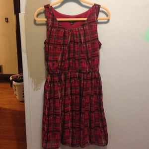 Red  plaid mini dress