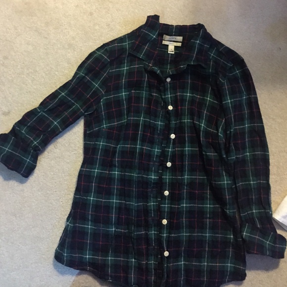 Green plaid shirt