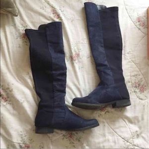 Tall suede boot