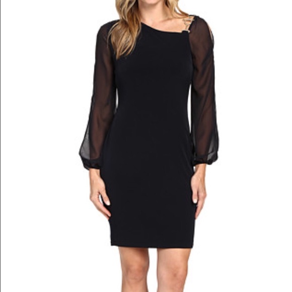 Ivanka Trump Dress with Sheer Sleeves NWT