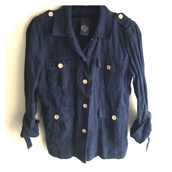 Lucky Brand Linen Military Jacket - Picture 2 of 3