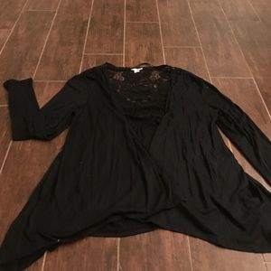 Lace detail cardigan