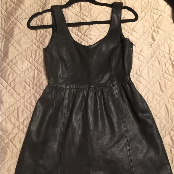 Zara leather dress XS