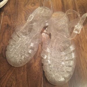 Sparkly jelly sandals