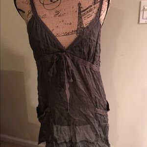 F21 Sheer Crochet Tunic Dress