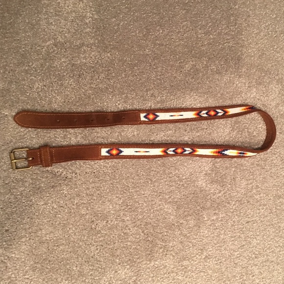 Streets Ahed Genuine Leather Beaded Belt (size s)
