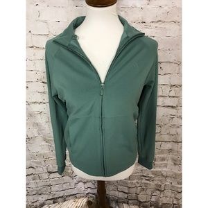Adidas Track Jacket Athletic Zip Up Green Sz M