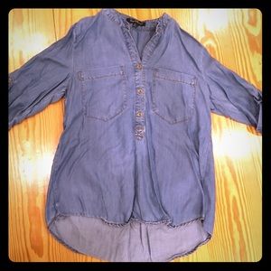 Chambray denim top small