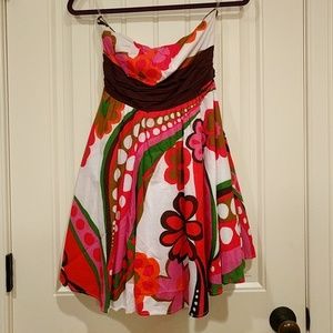 Forever 21 Floral Strapless Dress