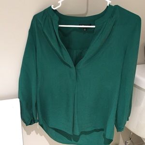 Madewell green blouse