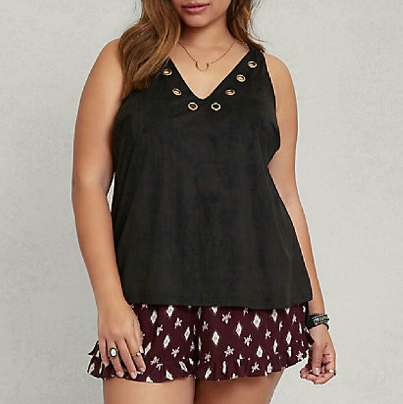 torrid Tops - Suede Strappy Top