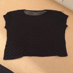 Forever 21 polka dot loose crop top