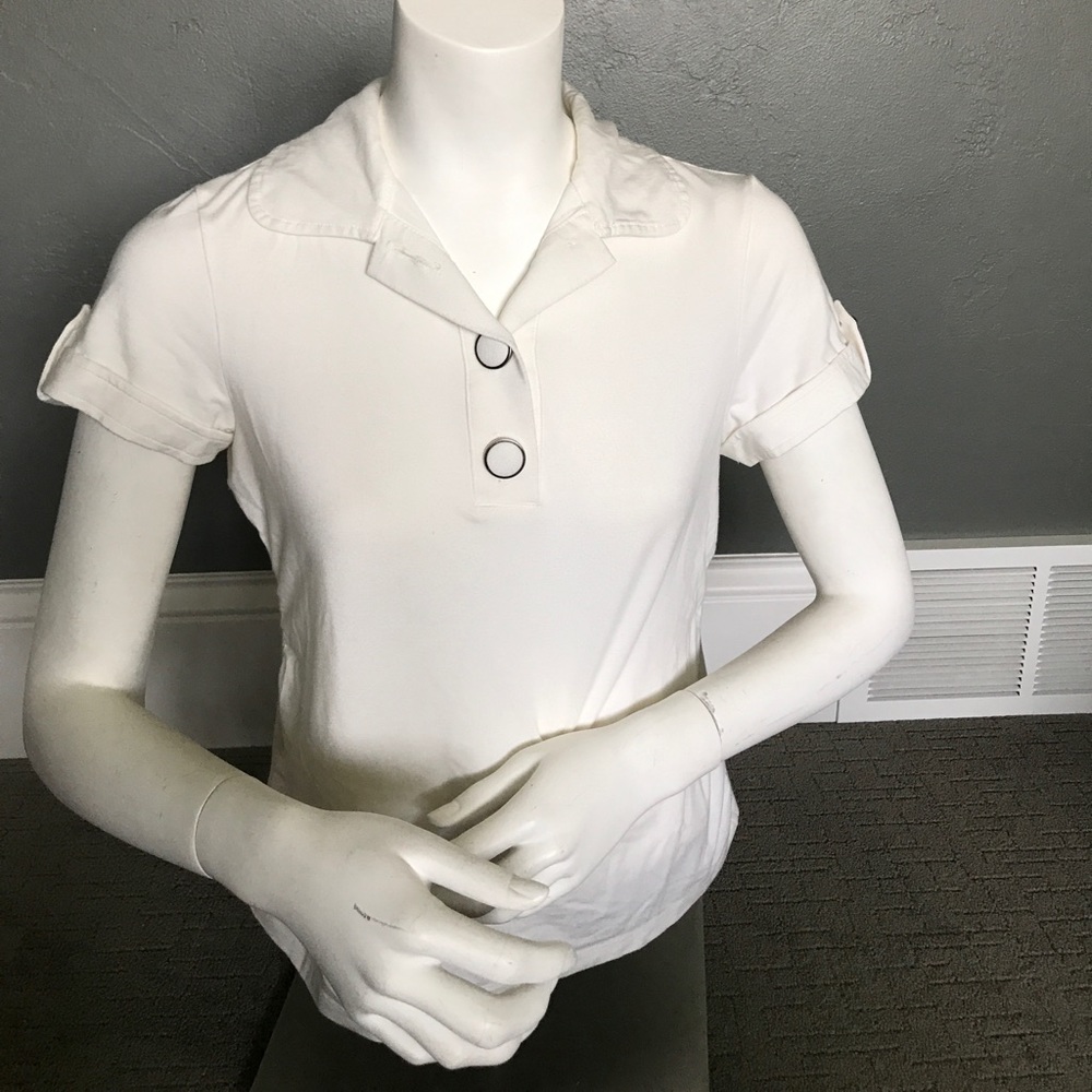Ann Taylor white short sleeve top