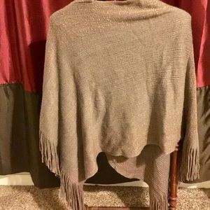 Brown poncho