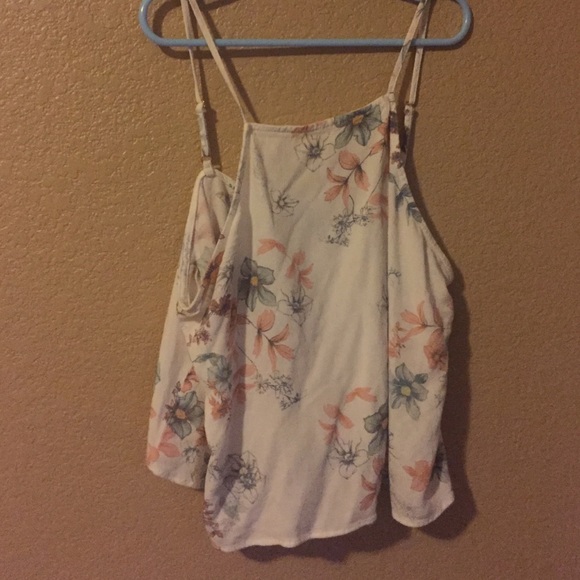 White floral crop top