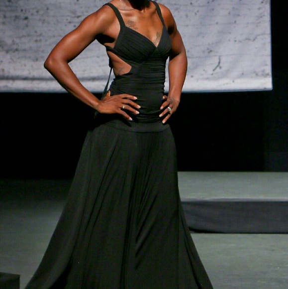 Black Roman style dress