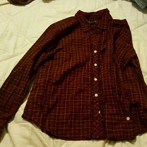Long Sleeve Red and Black Plaid top