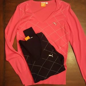 Set of 2 Puma V-neck sweaters