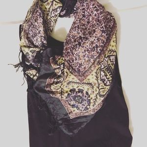 UO || Large, Square Silk Scarf (Like NEW)