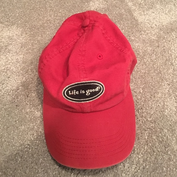 Life Is Good red baseball cap hat