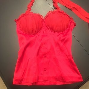 Sexy silk Arden B. halter top, Size Small