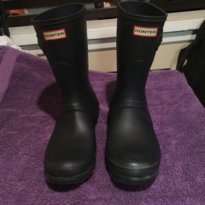 Dark Navy Matte Hunter Rainboots