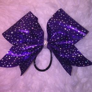 Purple sparkle Cheerleading bow💜