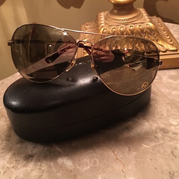 Gold Mirrored Aviator Michael Kors Sunglasses
