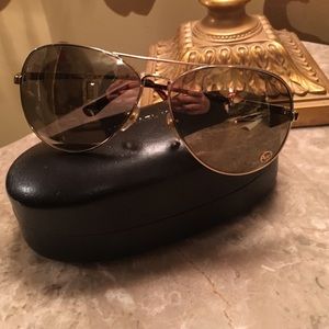 Gold Mirrored Aviator Michael Kors Sunglasses