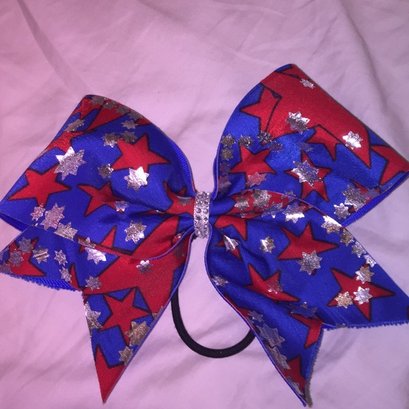 ❤️💙Red, silver, and blue stars bow💙❤️