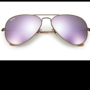 RAY BANS 2035 AVIATOR IN LILAC MIRROR