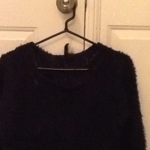 Fuzzy navy sweater