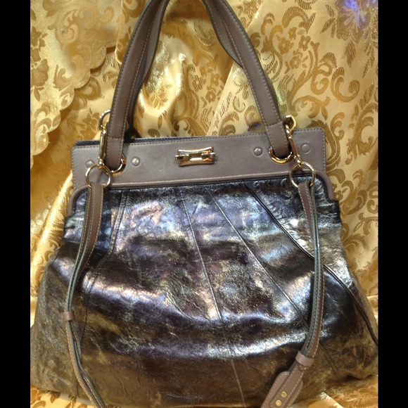 AUT CHLOE BLUE METALLIC HANDBAG