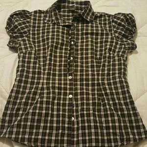 Short Sleeve Plaid top