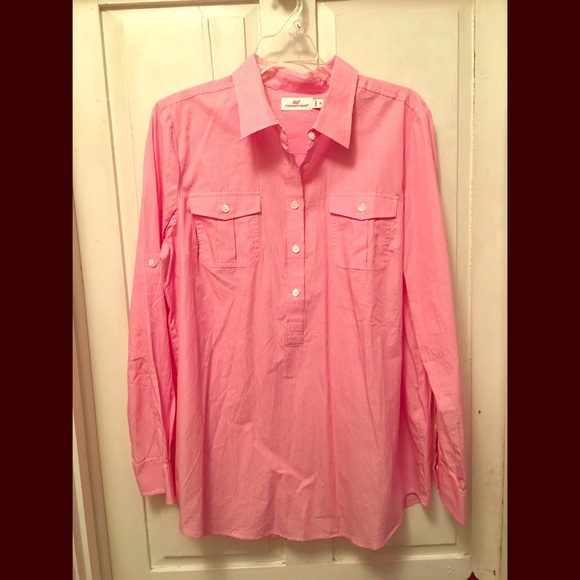 VV women's pinstripe Popover
