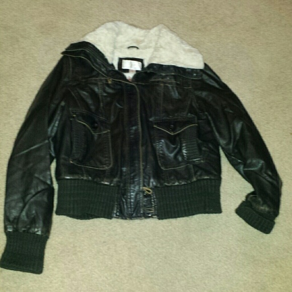 Brown aviator coat