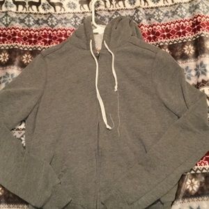 Hollister cropped zip up jacket