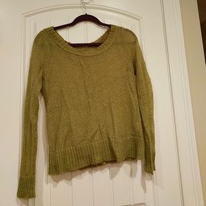 Aerie Sheer Green Sweater