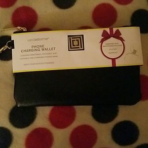 Phone charging wallet