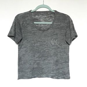 Grey cropped cutoff shirt