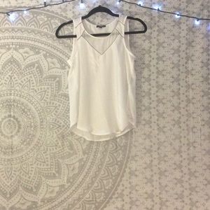 Formal white loose tank