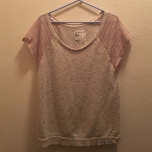 American Eagle outfitters lace sleeved t-shirt